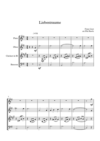 Liebestraume - Wind Quartet (arr. Phil Rawle)