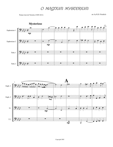 O Magnum Mysterium (arr. Kenneth D. Friedrich)