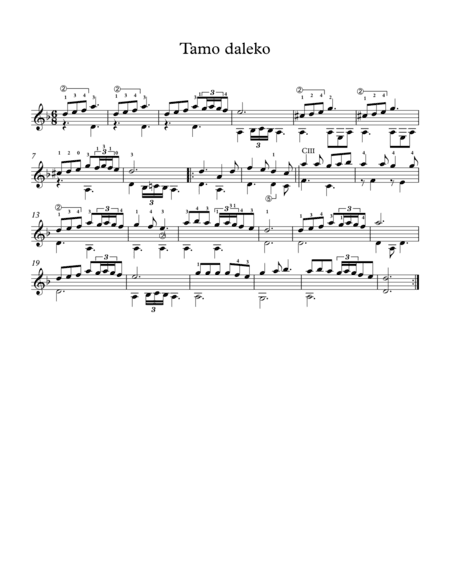 Tamo daleko (arr. Milan Mitic)