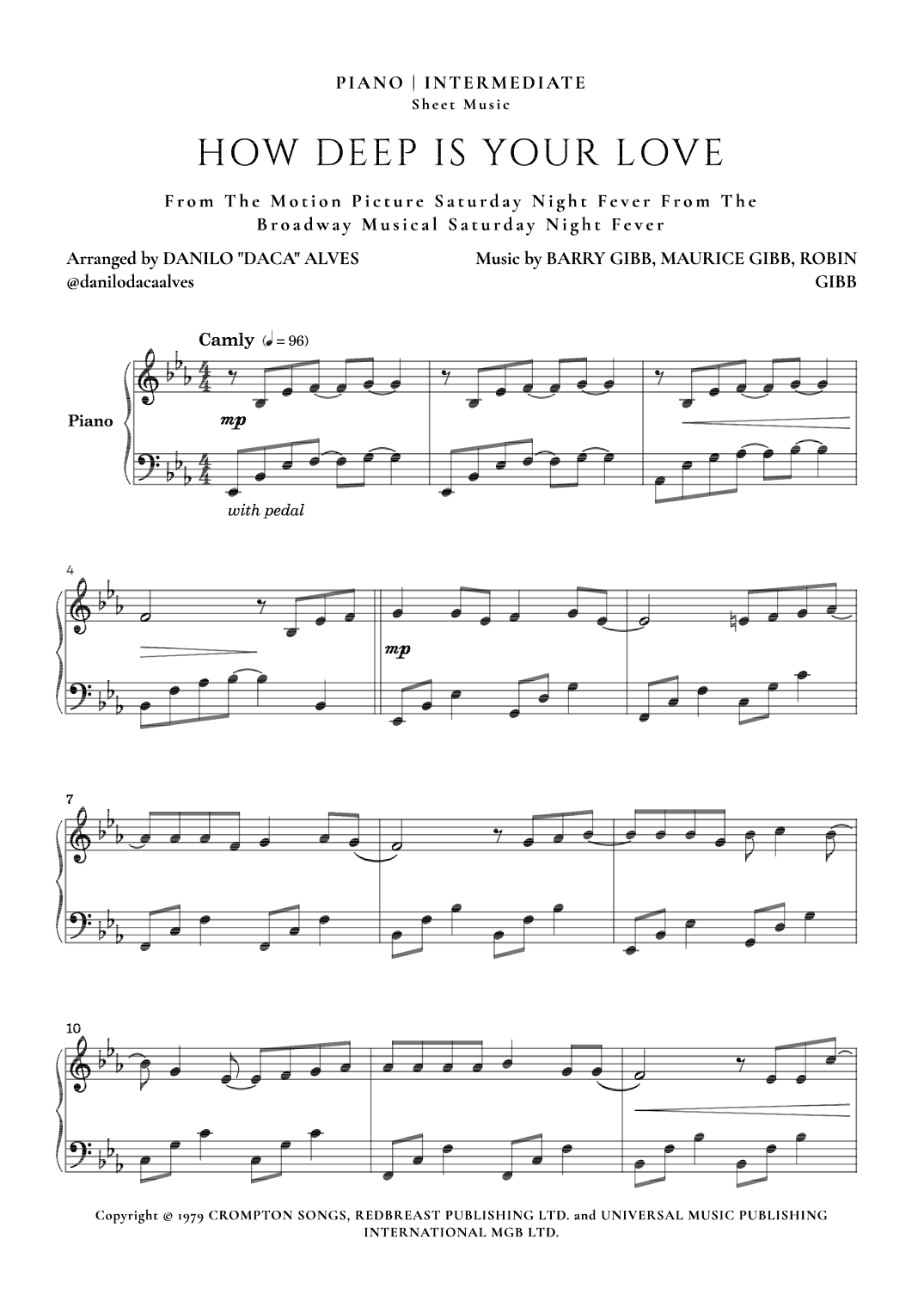 How Deep Is Your Love (arr. Danilo "Daca" Alves)