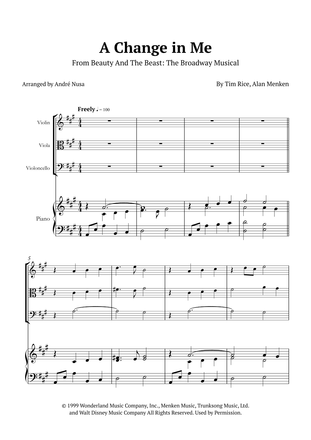 A Change In Me (arr. André Nusa)