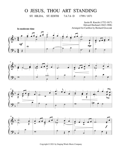 O Jesus, Thou Art Standing (ST. HILDA) (arr. Richard Giszczak)