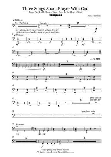 Three Songs About Prayer with God TIMPANI PART