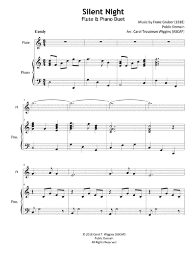 Silent Night (Flute & Piano) (arr. Carol Troutman Wiggins [ASCAP])