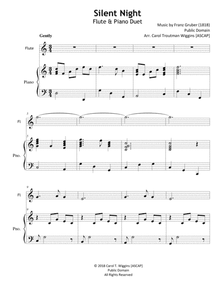 Silent Night (Flute & Piano) (arr. Carol Troutman Wiggins [ASCAP])