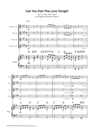 Can You Feel The Love Tonight (arr. Rodrigo Faleiros)