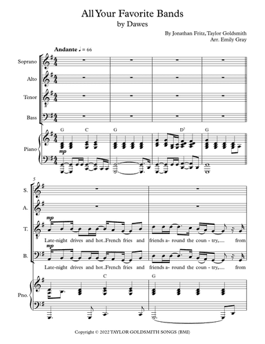 All Your Favorite Bands (arr. Emily Gray)
