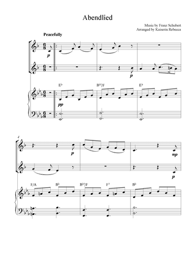 Abendlied (Evening Song) (arr. Kaiserin Rebecca)