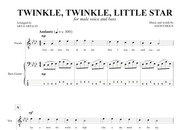 Twinkle Twinkle Little Star (arr. Art.o Artaud)