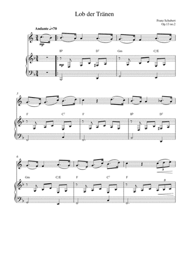 Lob der Tränen (op.13 no.2) (arr. Kaiserin Rebecca)