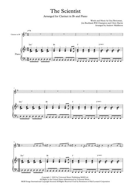 The Scientist (arr. Andrew Middleton)
