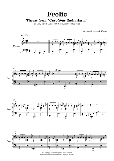 Frolic (theme From Curb Your Enthusiasm) (arr. Mark Waters)