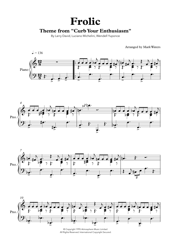 Frolic (theme From Curb Your Enthusiasm) (arr. Mark Waters)
