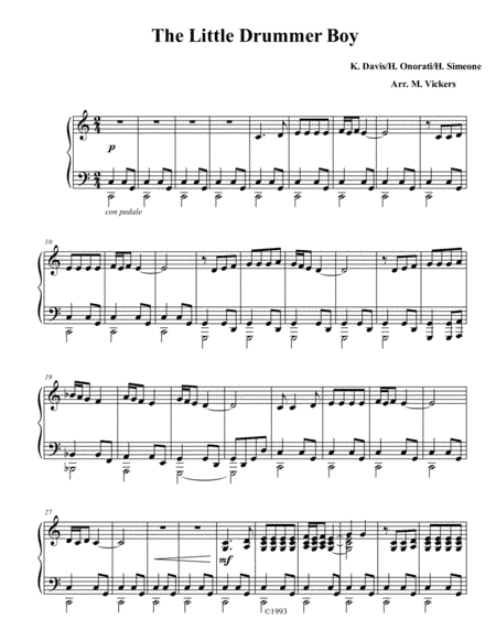 The Little Drummer Boy (arr. Micheal Vickers)