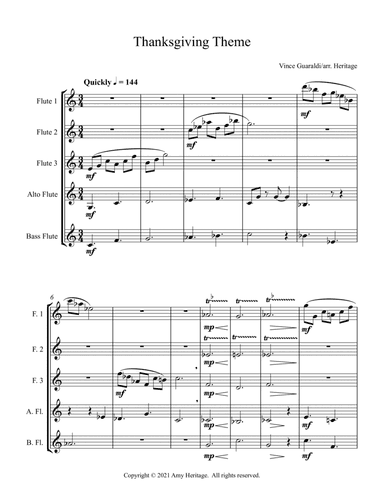 Thanksgiving Theme (arr. Amy Heritage)