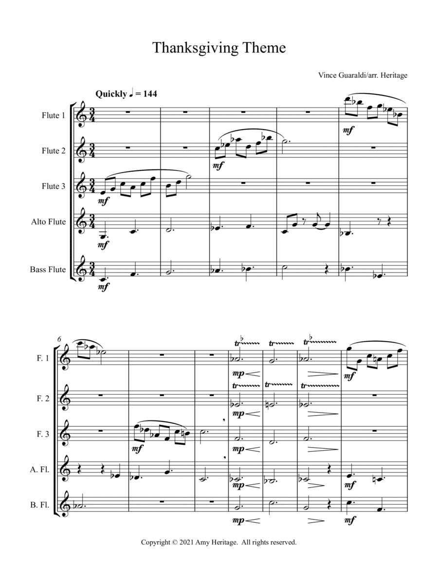 Thanksgiving Theme (arr. Amy Heritage)
