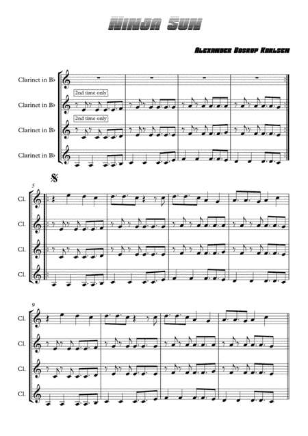 Ninja Sun - Clarinet Quartet