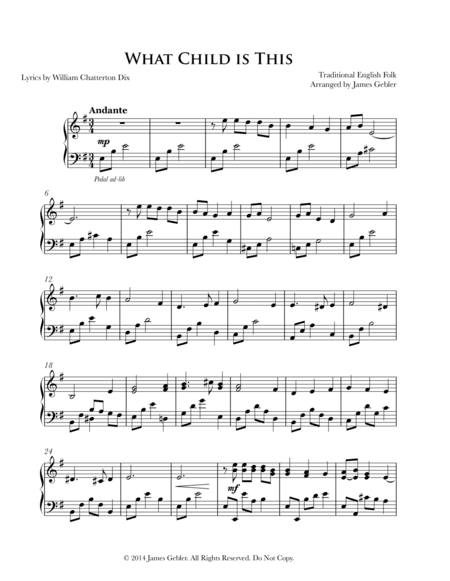 What Child is This (arr. James Gebler)