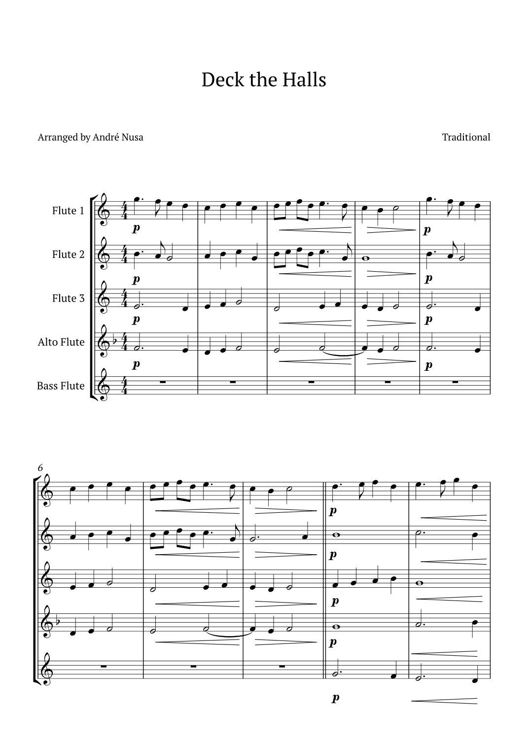 Deck the Halls (arr. André Nusa)