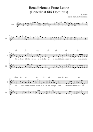 Benedizione a Frate Leone (Benedicat tibi Dominus) (arr. Guido Menestrina)