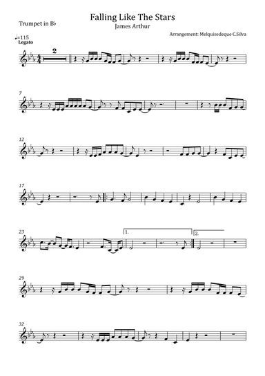 Falling Like The Stars (arr. Melquisedeque C.Silva)