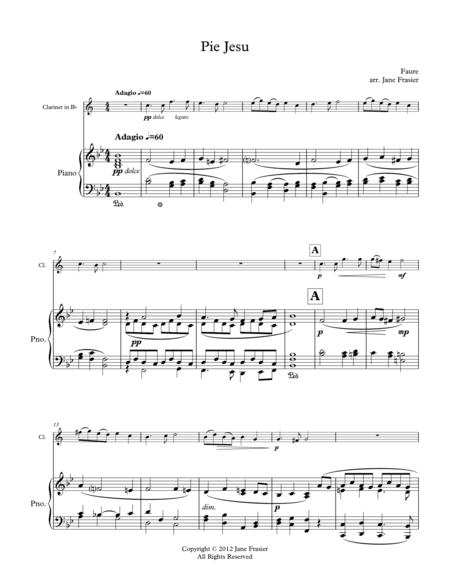 Pie Jesu (arr. Jane Frasier)
