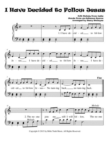 I Have Decided To Follow Jesus (arr. Mary McCayne)