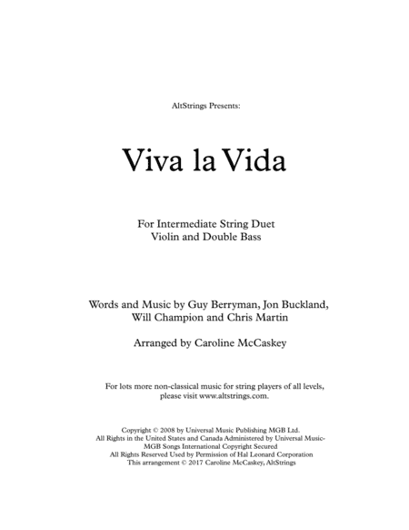 Viva La Vida (arr. Caroline McCaskey)