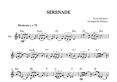 Serenade | Schubert | Horn in F | Chords (arr. Milanov)