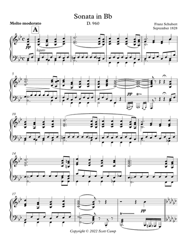 Sonata in Bb, D.960 I Molto moderato (arr. Scott Camp)