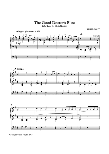 The Good Doctors Blast ( a Tuba Tune for Organ)