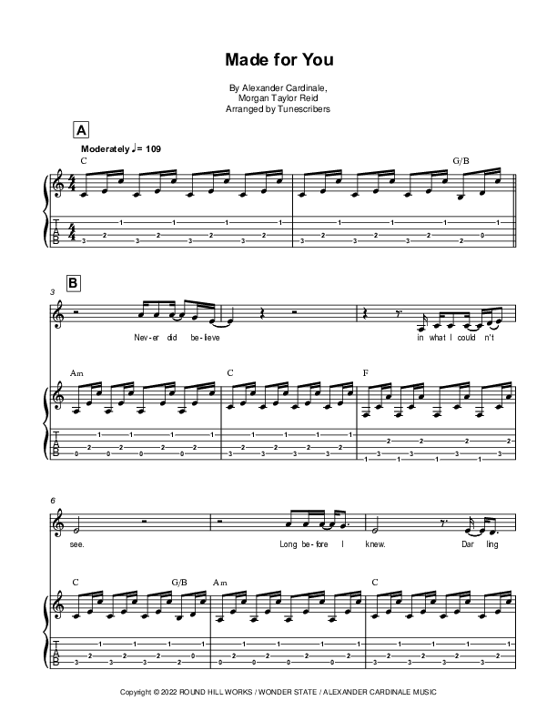 Made for You (arr. Tunescribers)