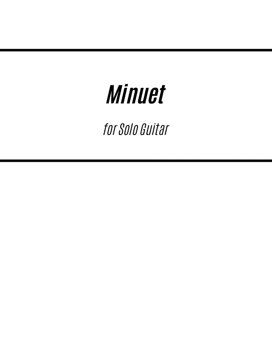 Minuet, WoO 10, No. 2 by Beethoven (for Solo Guitar) (arr. Kenneth Pasciak)