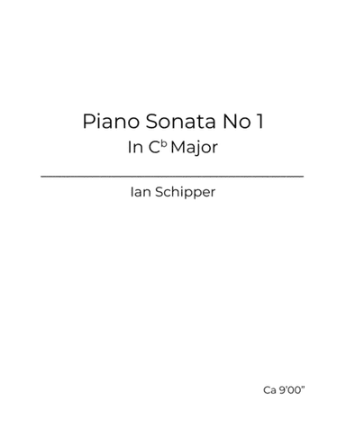 Piano Sonata No 1