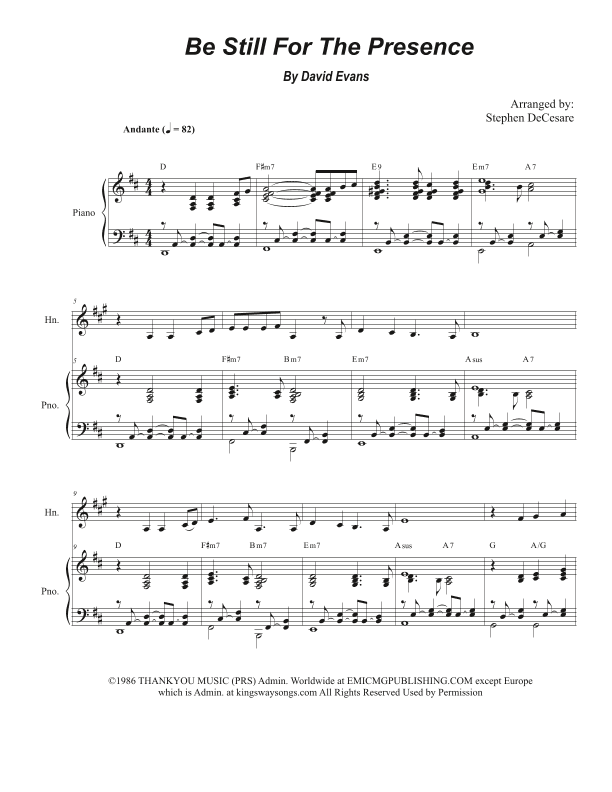 Be Still For The Presence (arr. Stephen DeCesare)