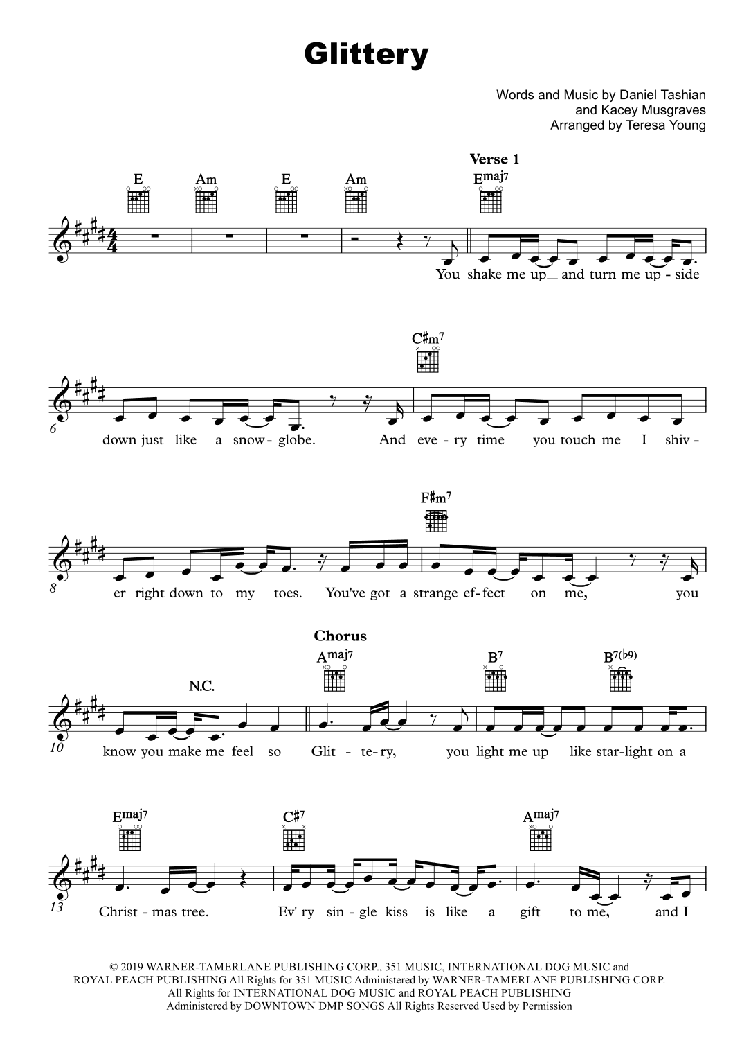 Glittery (arr. Teresa Young)