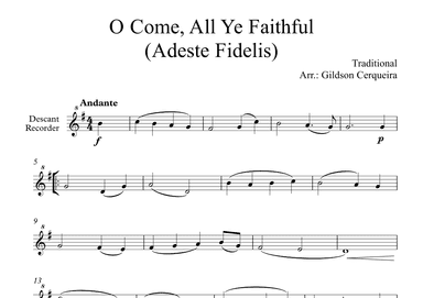 O Come, All Ye Faithful (Adeste Fidelis) (arr. Gildson Cerqueira)