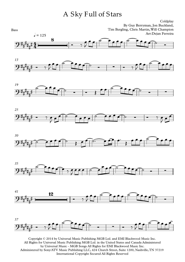 A Sky Full Of Stars (arr. Dejan Ferreira)