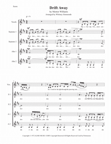 Drift Away (arr. Whitney Simmonds)