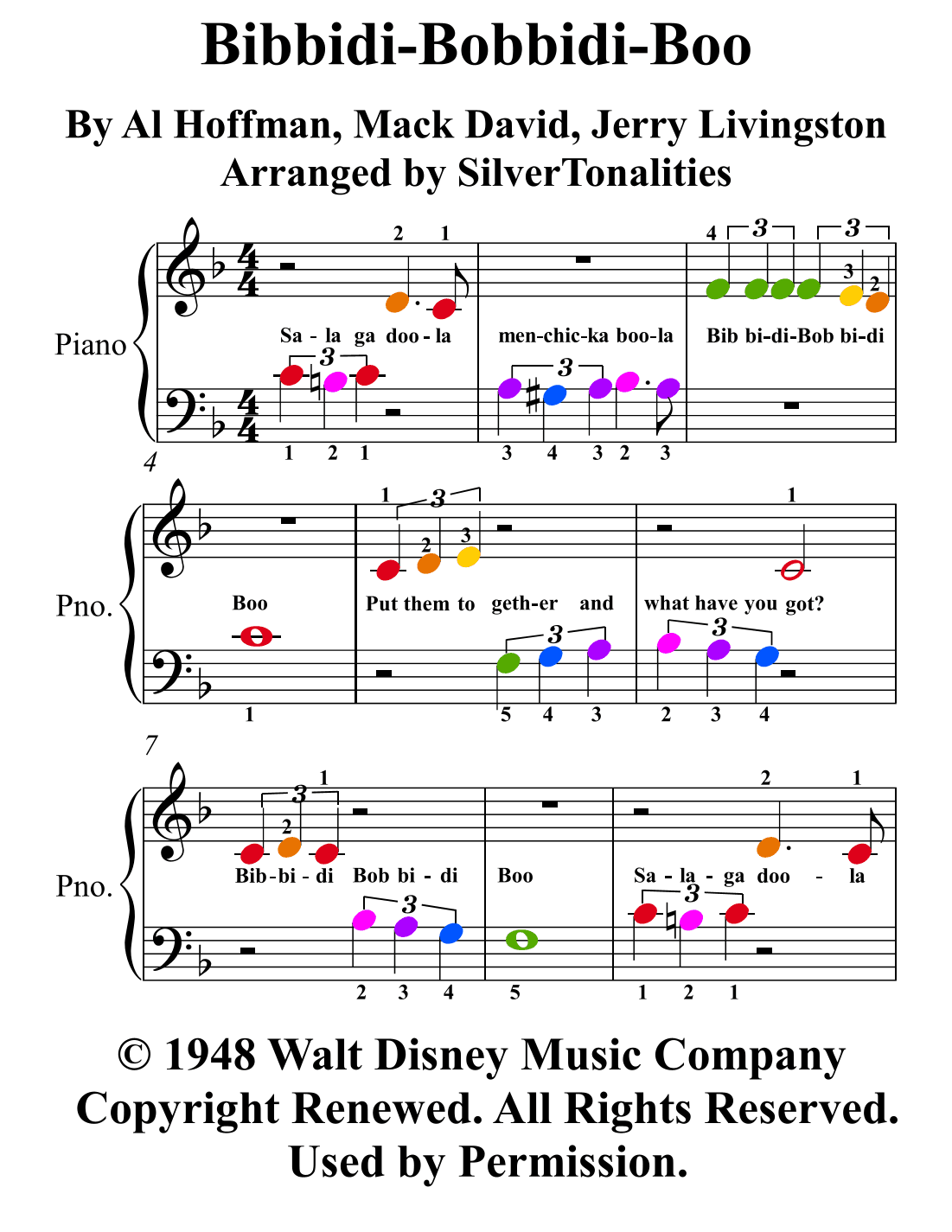 Bibbidi-bobbidi-boo (the Magic Song) (arr. SilverTonalities)