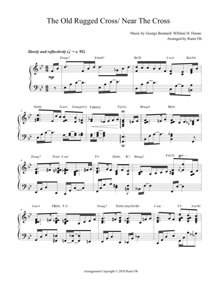 THE OLD RUGGED CROSS-NEAR THE CROSS (Hymn Arrangement for Advanced Solo Piano) (arr. Rumi Oh)