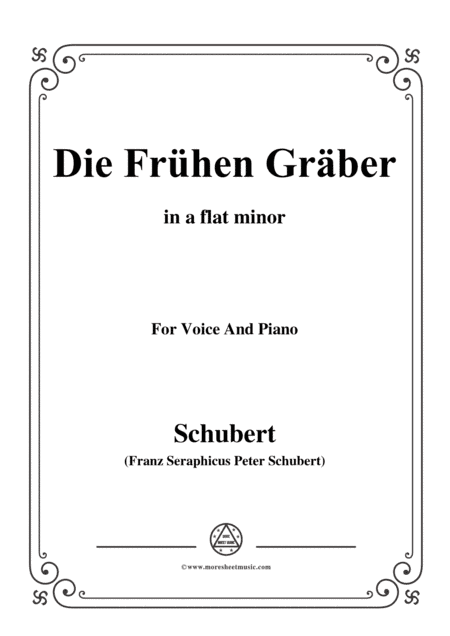 Schubert-Die Frühen Gräber,in a flat minor,for Voice&Piano (arr. MSM)