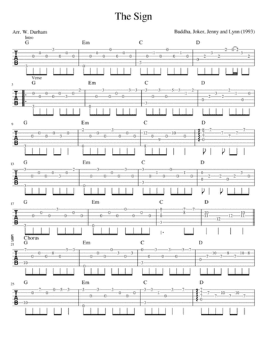 The Sign (arr. W. Durham)