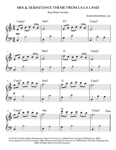 Mia & Sebastian's Theme (arr. Kimberly Steele)
