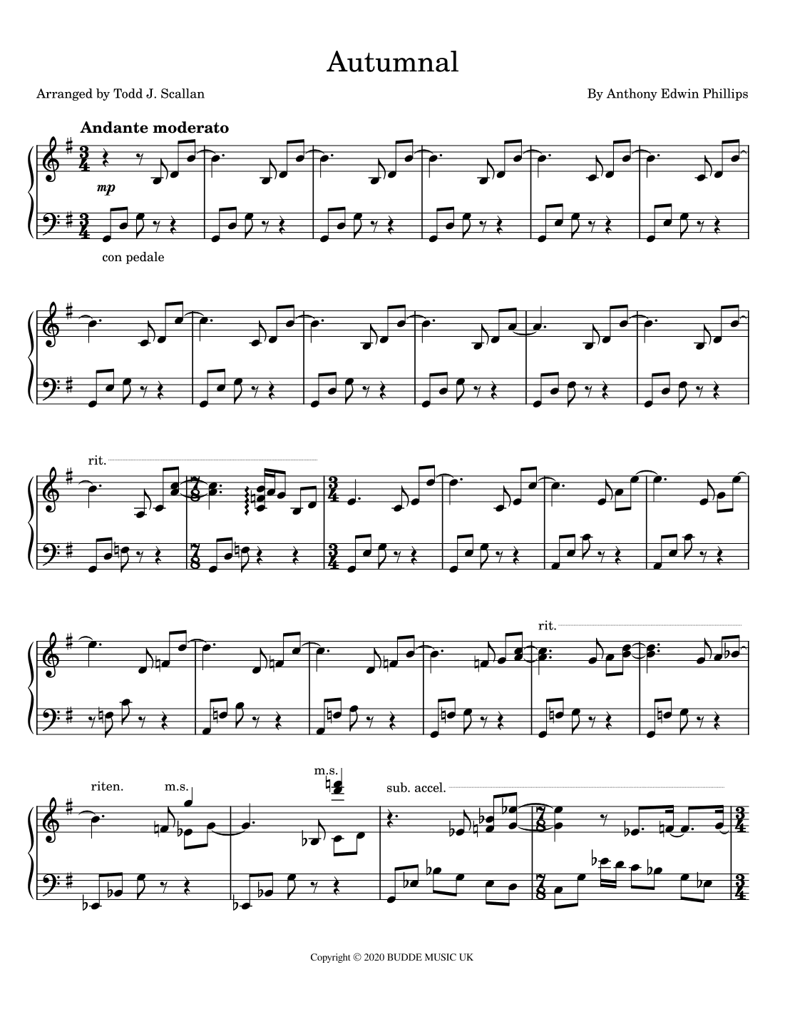 Autumnal (arr. Todd J. Scallan)