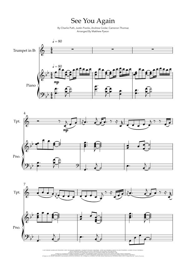 See You Again (arr. Matthew pyeon)