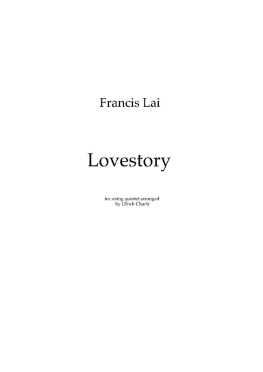 Love Story (arr. U.Charlé)