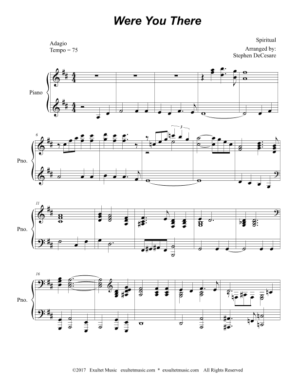 Were You There (Piano solo) (arr. Stephen DeCesare)