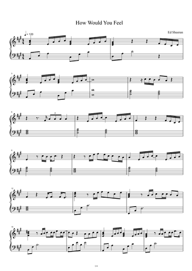 How Would You Feel (paean) (arr. Ed Sheeran)