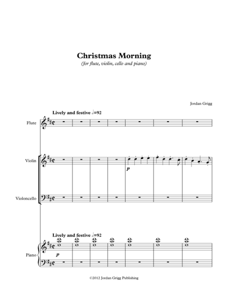 Christmas Morning (for flute, violin, cello and piano)